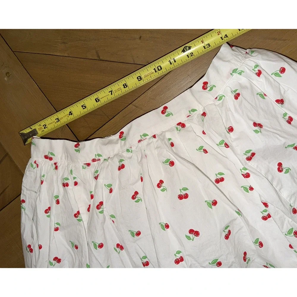 NEW Aerie The New Essential Maxi Skirt in White Cherry Print Size L